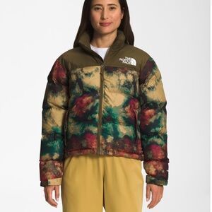 The North Face 1996 Retro Nupste Puffer in Antelope Tan/Ice Dye Print | M